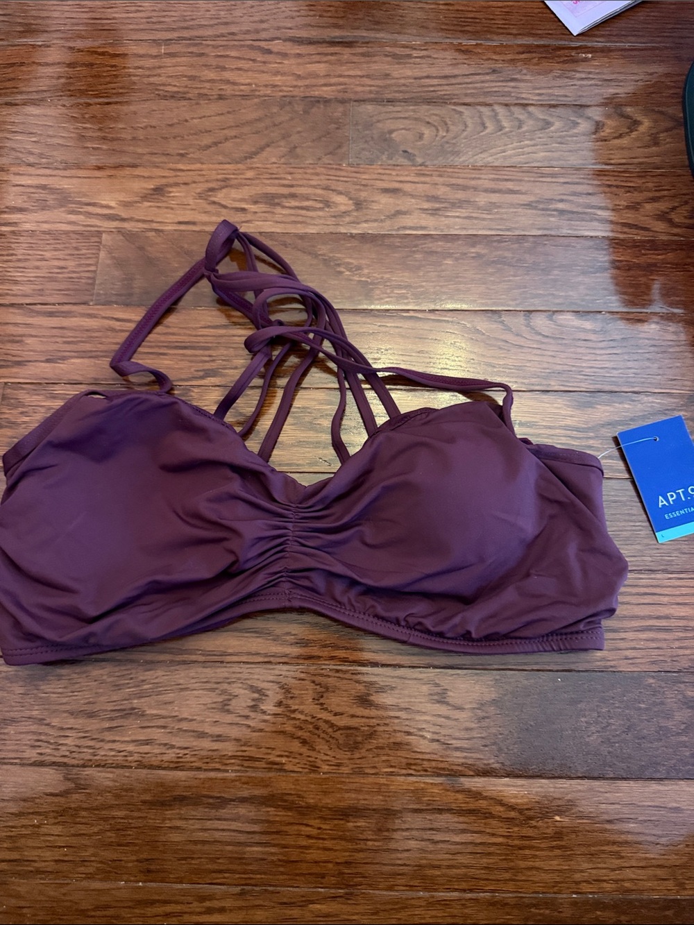 Apt. 9 Strappy Bralette in Plum
